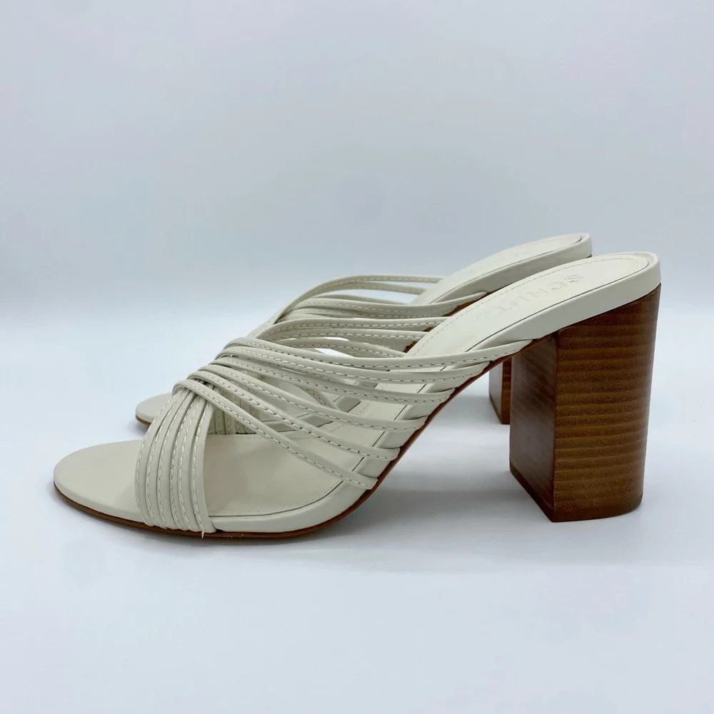 SCHUTZ Pearl Evangeline Block Heel Slide Sandal
